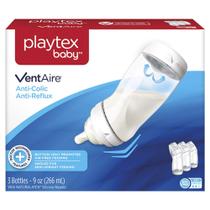 Biberón Playtex Ventaire Anticólico 266 ml Paquete de 3 Libre de BPA
