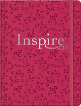Bible Tyndale Inspire NLT, capa dura, peônia rosa semelhante a couro Bible Tyndale Inspire NLT, capa dura, peônia rosa semelhante a couro