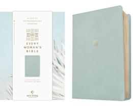 Bible Tyndale NLT Couro azul celeste para todas as mulheres com filamento Bible Tyndale NLT Couro azul celeste para todas as mulheres com filamento