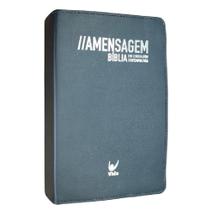 Bíblia a mensagem linguagem contemporânea capa azul com índice - EDITORA VIDA