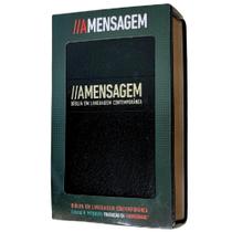 Bíblia a mensagem linguagem contemporânea capa covertex preta