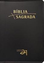 Bíblia a21 luxo - couro simulado preto c/ referências cruzadas