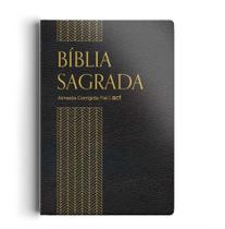 Biblia acf - capa semi luxo - preta - GEOGRAFICA
