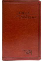 Bíblia Almeida Século 21 Luxo - material sintético marrom c/ referências cruzadas Bíblia Almeida Século 21 Luxo - material sintético marrom c/ referências cruzadas