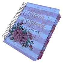 Bíblia Anote Jornada Aquarela Rosa com Abas adesivas NAA