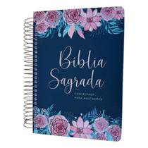Bíblia Anote NVI Azul rosas