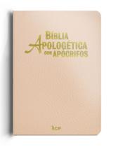 Bíblia apologética com apócrifos - champanhe - edição ampliada - geográfica