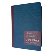 Biblia Apologética de estudos Neutra Azul