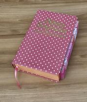 Bíblia arc estrelinhas rosa com abas adesivas já coladas - com harpa e corinhos Bíblia arc estrelinhas rosa com abas adesivas já coladas - com harpa e corinhos