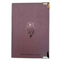 Biblia ARC Marrom mocha com cantoneiras douradas para Jovem capa dura