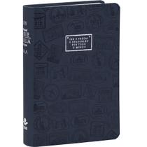 Bíblia Bilíngue NAA, Azul Carimbos
