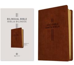 Bíblia Bilíngue Tyndale NLT NTV material sintético Marrom Bíblia Bilíngue Tyndale NLT NTV material sintético Marrom