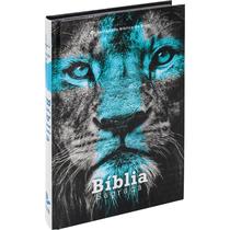 Bíblia capa dura leão azul sbb