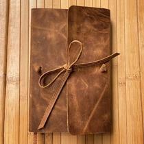 Bíblia com capa em couro texas nut com laço