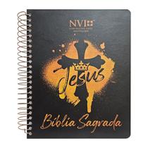 Bíblia com Pautas Para Anotações - NVI - Letra Normal - Capa Dura Espiral Rei dos Reis