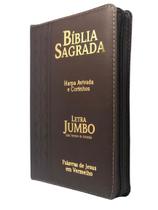 - Bíblia Com Ziper Com Letra Jumbo Preta Evangélica Gospel Luxo