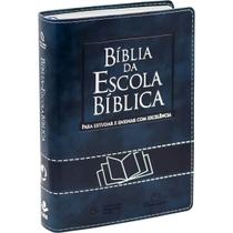 Bíblia da escola bíblica capa de luxo preta nova almeida atualizada