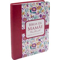 Bíblia da Mamãe ARA Letra Normal Capa Luxo Flores Goiaba