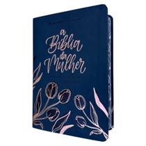 Biblia da Mulher de estudos Preta aston Grande NAA capa luxo SBB