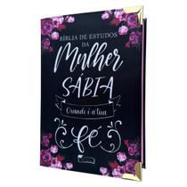 Bíblia da Mulher Sábia de Estudos Preta Fé com Harpa ARC Bíblia da Mulher Sábia de Estudos Preta Fé com Harpa ARC