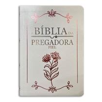 Bíblia da Pregadora Fiel ARC Almeida Revista Corrigida páginas coloridas Capa Branca