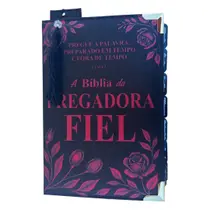 Bíblia da Pregadora Fiel de Estudos Preta com Abas adesivas + marca páginas