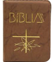 Bíblia de Aparecida - Bolso Zíper Flexível Marrom