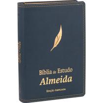 Bíblia de Estudo Almeida - edição ampliada - Azul - Editora Sbb