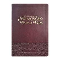 Bíblia De Estudo Aplicação Para Vida Capa Pu Luxo - Bôrdo