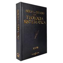 Bíblia de Estudo com Teologia Sistemática NVI Capa Dura Preta - Livraria Cristã Emmerick