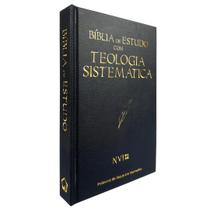 Bíblia de Estudo com Teologia Sistemática NVI - Palavras Jesus em Vermelho - Capa Dura Preta