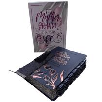 Bíblia de Estudo da Mulher Grande Marca Páginas Oston ARC Com Abas Preta Sbb Abas Já colocadas