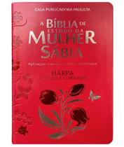 Bíblia de estudo da mulher sábia capa de luxo pink com índice full color