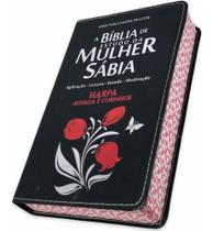 Bíblia De Estudo Da Mulher Sábia Ltr Grande Capa Preta+harpa