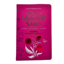 Biblia de estudo da mulher sabia - rc harpa luxo rosa Biblia de estudo da mulher sabia - rc harpa luxo rosa