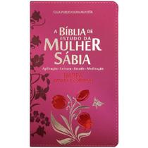 Bíblia de Estudo da Mulher Sábia - Tulipa Pink - Grande