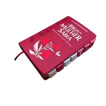 Bíblia De Estudo Da Mulher Sábia Vermelha Tulipa Falas Coloridas Com Abas Adesivas Bíblia De Estudo Da Mulher Sábia Vermelha Tulipa Falas Coloridas Com Abas Adesivas