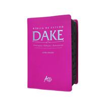 Bíblia de estudo dake letra grande capa luxo rosa com indice Bíblia de estudo dake letra grande capa luxo rosa com indice