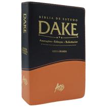 Bíblia de Estudo Dake Letra Grande Luxo Preta e Caramelo Bíblia de Estudo Dake Letra Grande Luxo Preta e Caramelo
