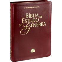 Bíblia de estudo de genebra capa de luxo marrom ara letra grande Bíblia de estudo de genebra capa de luxo marrom ara letra grande
