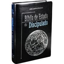 Bíblia de Estudo do Discipulado - Edição Completa - Capa Luxo Preta NAA Nova Almeida Atualizada Estudos em Grupo - SBB