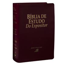 Bíblia de estudo do expositor - capa couro bounded vinho: nova versão textual expositora