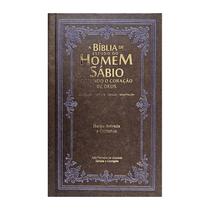 Bíblia de Estudo do Homem Sábio Segundo o Coração de Deus ARC Harpa Capa Dura Clássica Bordô