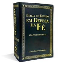 Bíblia de Estudo em Defesa da Fé Grande Uma Apologia Cristã Luxo Preta CPAD