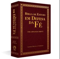 Bíblia de Estudo em Defesa da Fé Grande Uma Apologia Cristã Luxo Vinho CPAD Bíblia de Estudo em Defesa da Fé Grande Uma Apologia Cristã Luxo Vinho CPAD
