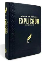 Biblia de estudo explicada m - rc luxo preta - CPAD