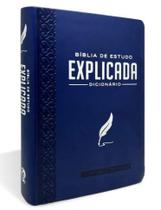 Biblia de estudo explicada media luxo azul (cpad)