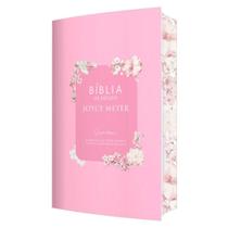 Bíblia De Estudo Joyce Meyer - Floral Rosa - Editora Bello Publicações