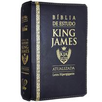 Bíblia de Estudo King James 1611 Atualizada Com Zíper Preta