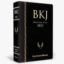 Bíblia de Estudo King James 1611 Holman Letra Grande com Estudo Holman - Preta Luxo - BVBOOKS